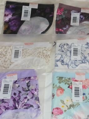 6 CACIQUE WOMEN'S PLUS MIXED NO SHOW HIPSTER AND NO SHOW FULL BRIEF SIZE 14-16